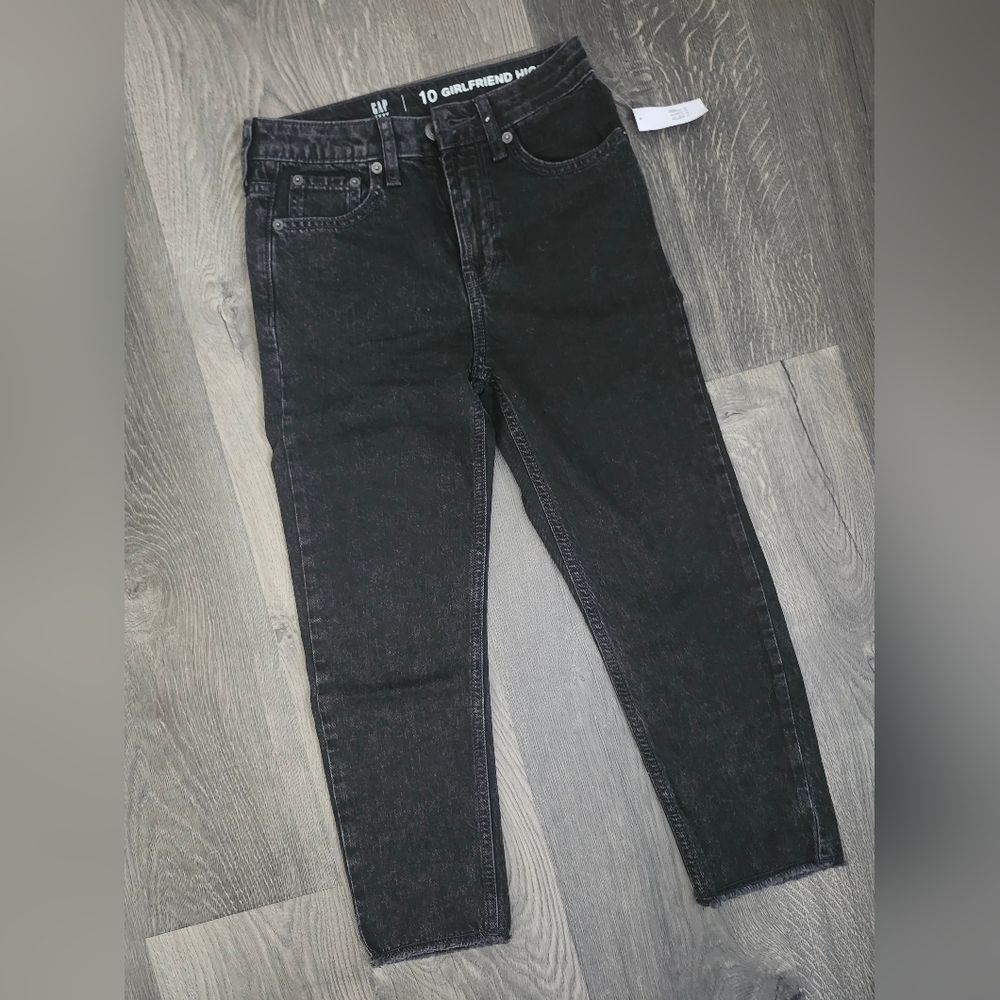 GAP Teen, Girls Sz 10 Dark Gray Girlfriend Jeans